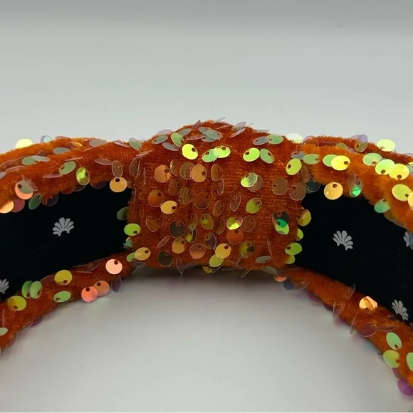Lele Sadoughi Orange Sequin Knotted Headband - Picture 8 of 16